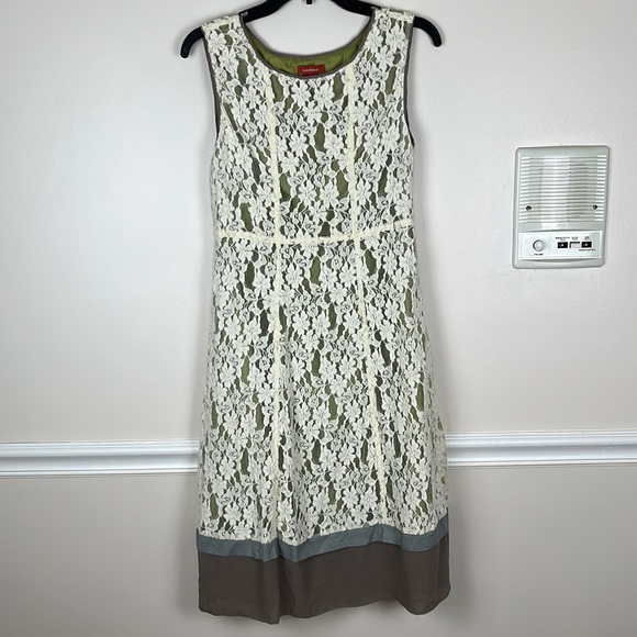 Sundance Dresses Sundance Orly Shift Dress Green With Ivory Lace